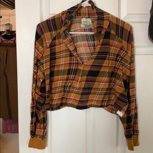 Flannel crop top